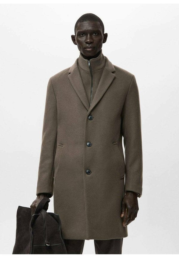 Mango Short coat - medium brown