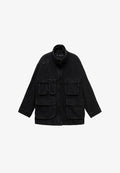 Mango Short coat - black denim