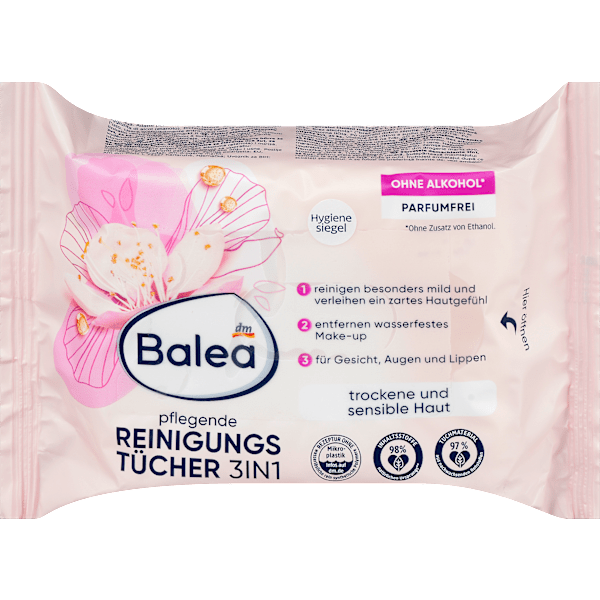 Abschminktücher Pflegend 3in1 Balea