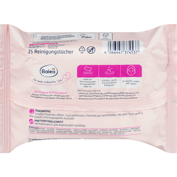 Abschminktücher Pflegend 3in1 Balea