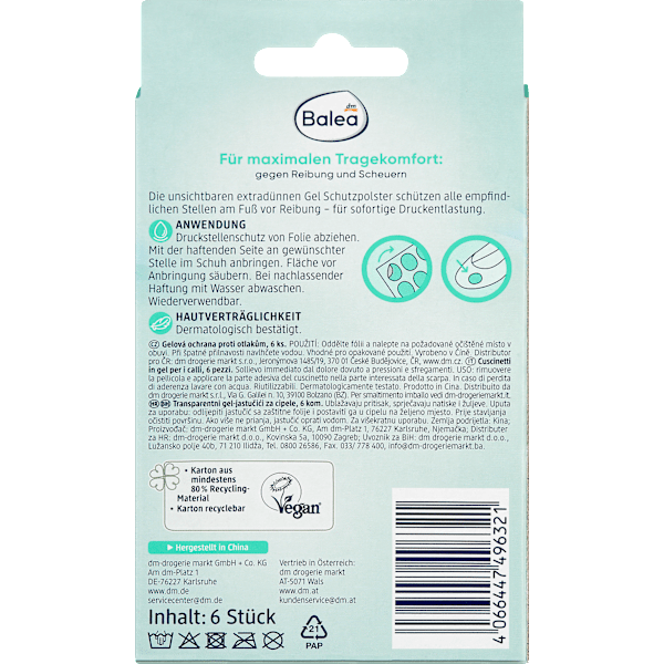 Druckstellenschutz Fuß Gelpads Balea