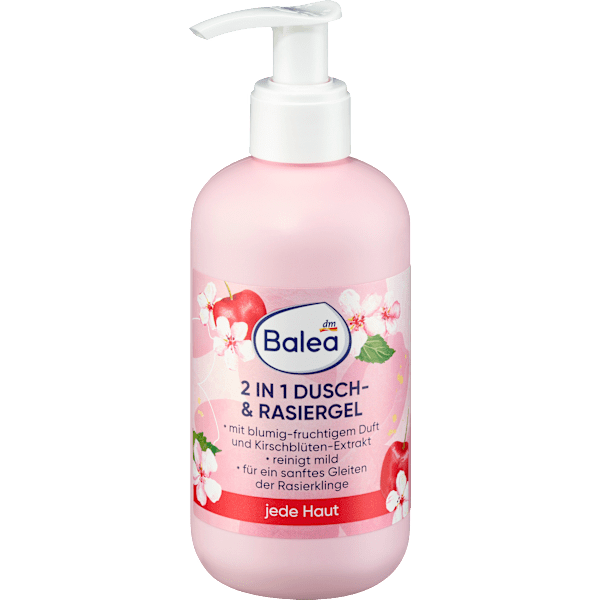 Dusch- und Rasiergel 2in1 mit Kirschblüten-Extrakt Balea