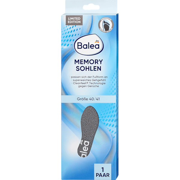 Einlegesohlen Memory Foam, Gr. 40/41 (1 Paar) Balea