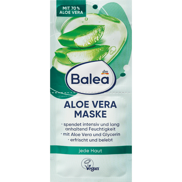 Gesichtsmaske Aloe Vera Sachet (2x8 ml) Balea