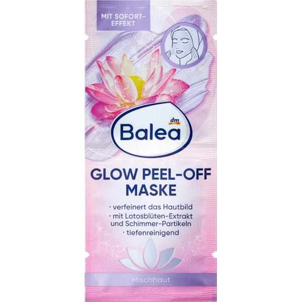Gesichtsmaske Glow Peel- Off (2x8 ml) Balea