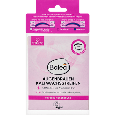Balea Cold wax strips eyebrows, 20 pieces