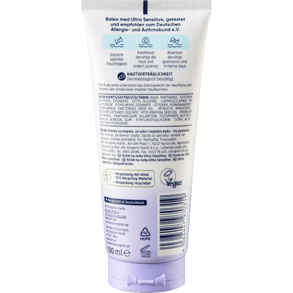 Fußcreme ultra sensitive Balea med