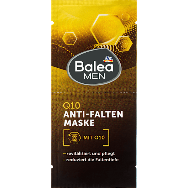 Gesichtsmaske Q10 Anti-Falten (2x8 ml) Balea MEN