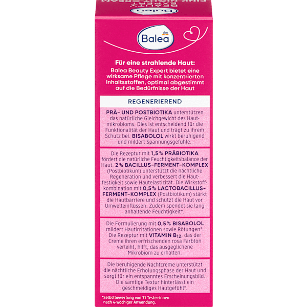 Nachtcreme Beauty Expert Pink Night Balea