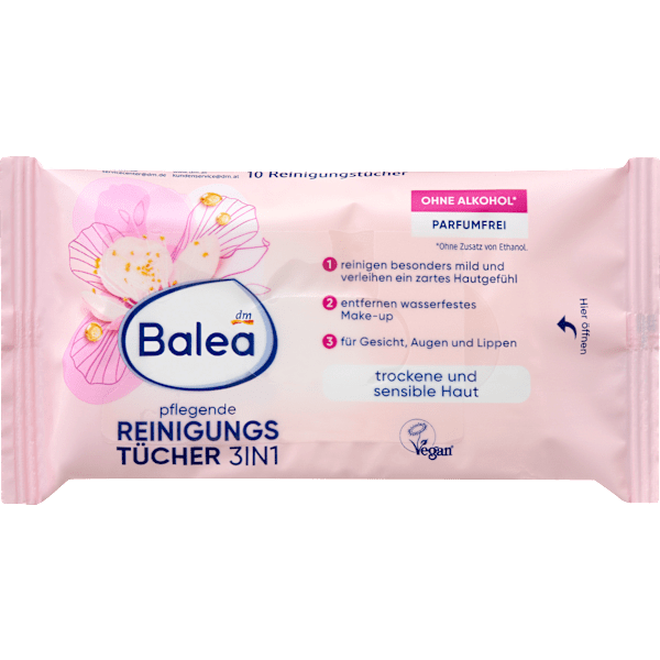 Reinigungstücher pflegend, Reisegröße Balea