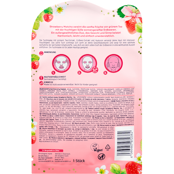 Tuchmaske Strawberry Matcha Balea