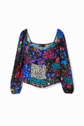 Desigual PATCHWORK CORSET BLOUSE