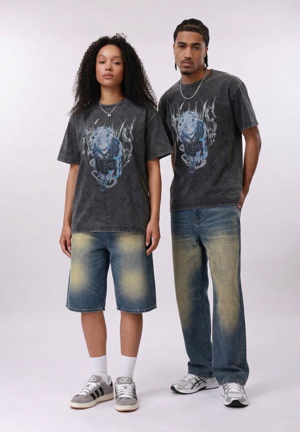 YOURTURN by Zalando UNISEX ACID WASH ANIME