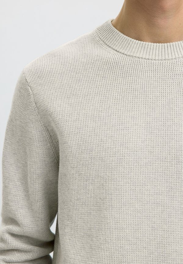 Selected SLHDANE LS KNIT STRUCTURE CREW NECK NOOS