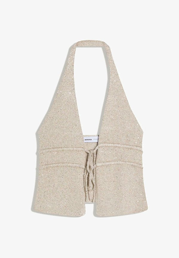 Bershka TOP - Top - silver-coloured