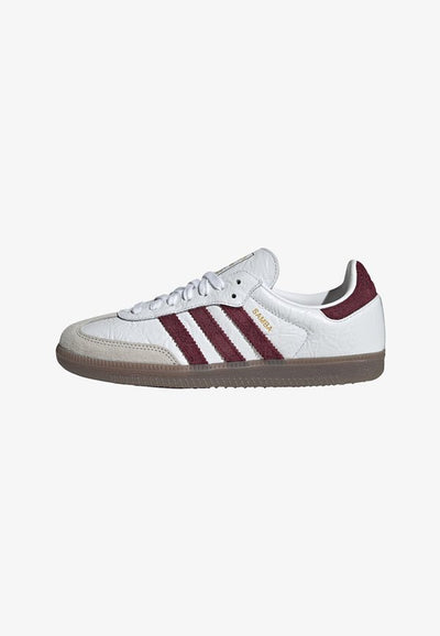 adidas Originals SAMBA - Trainers - ftwr white/maroon/gum