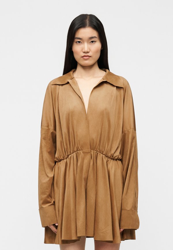 Norma Kamali SUPER OVERSIZED FLARED MINI DRESS