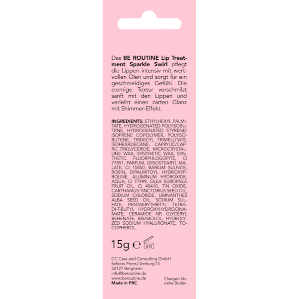Lippenpflege Lip Treatment Sparkle Swirl BE ROUTINE