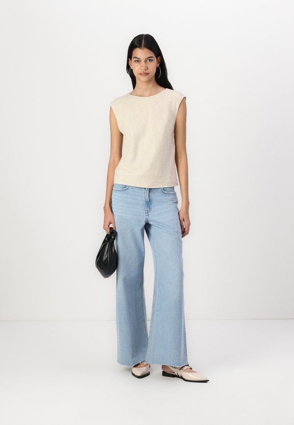 Abercrombie & Fitch Linen blend skimming shell top