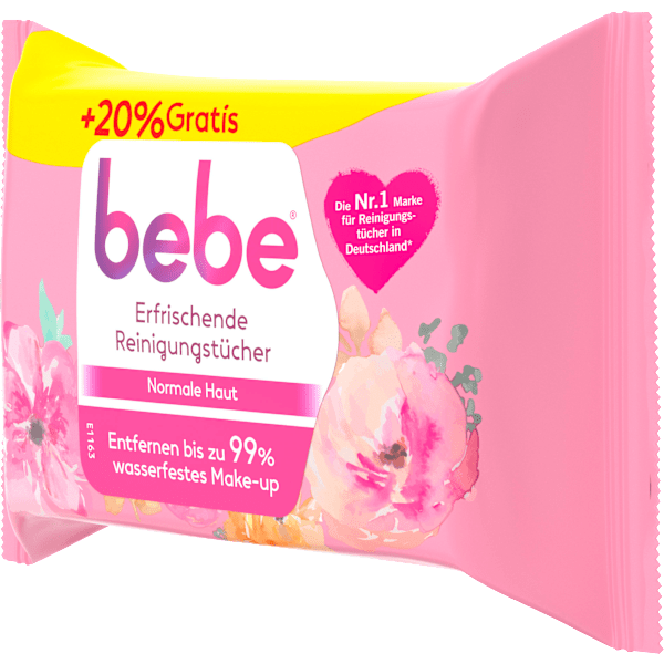 Abschminktücher erfrischend mit Rosenwasser bebe