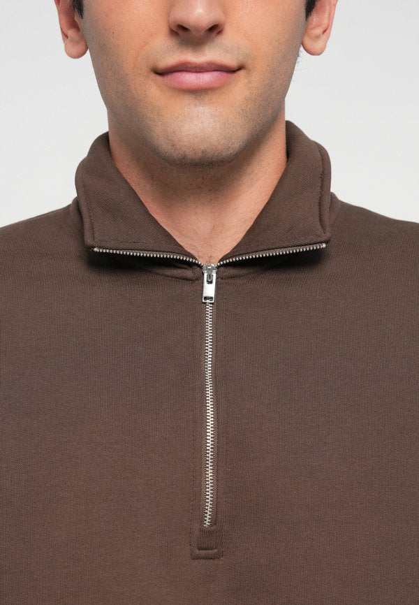 Selected Zipped sweat cotton