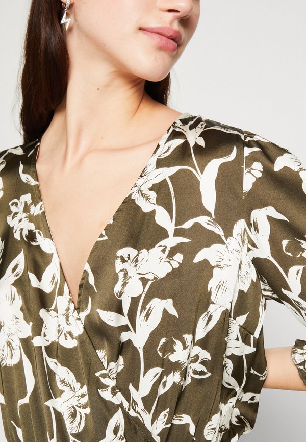 VILA VIJILIA SIRI 3/4 FAKE WRAP MIDI DRESS
