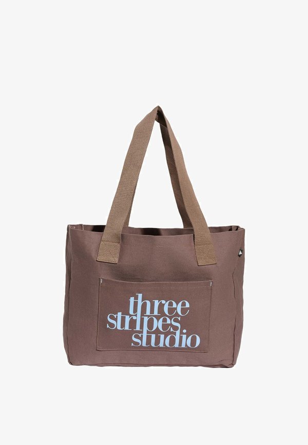 adidas Performance THREE STRIPES STUDIO CANVAS TOTE BAG - Tote bag - earth strata glow blue white