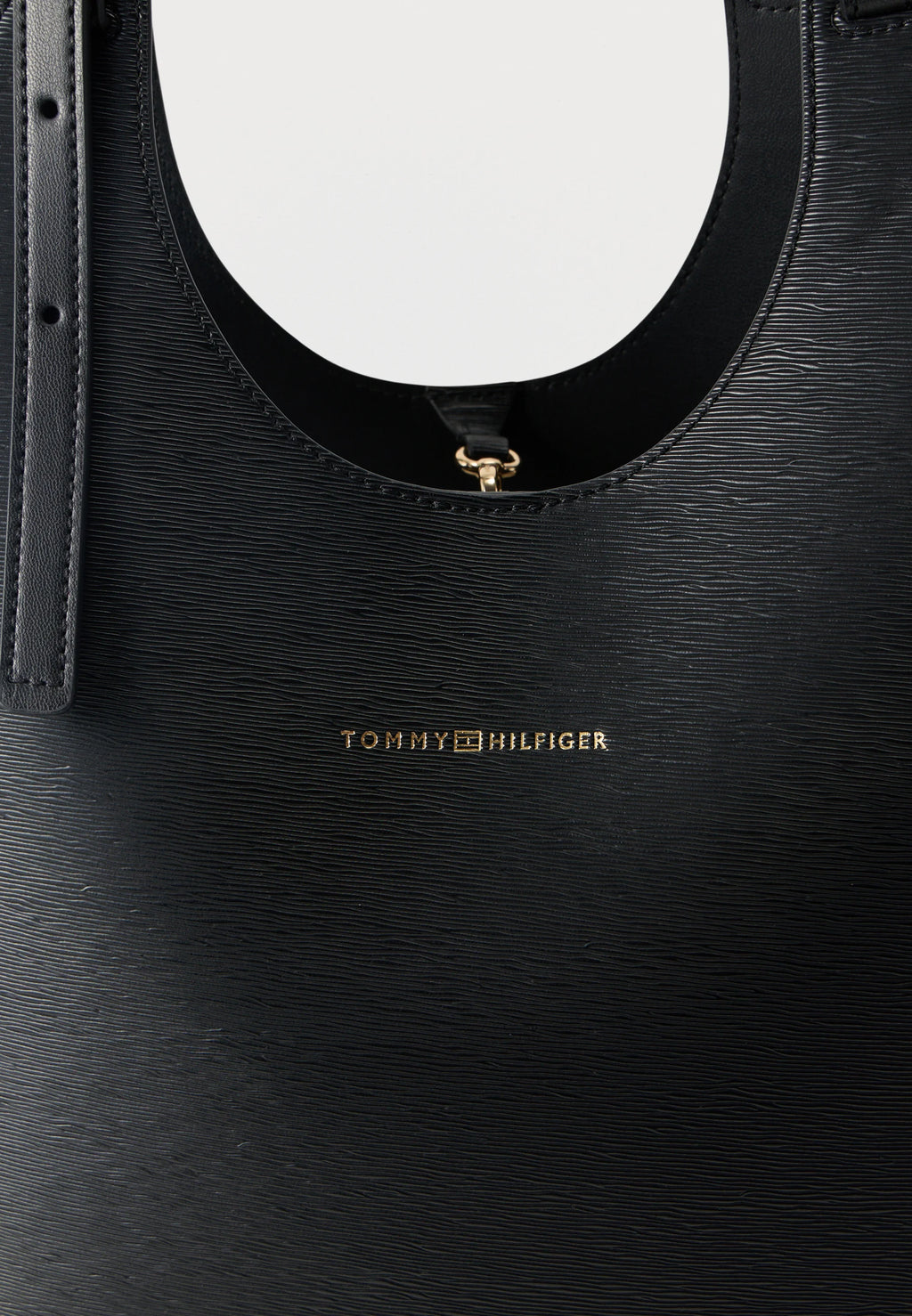 Tommy Hilfiger METALLIC LOGO TOTE BAG - Tote bag - black