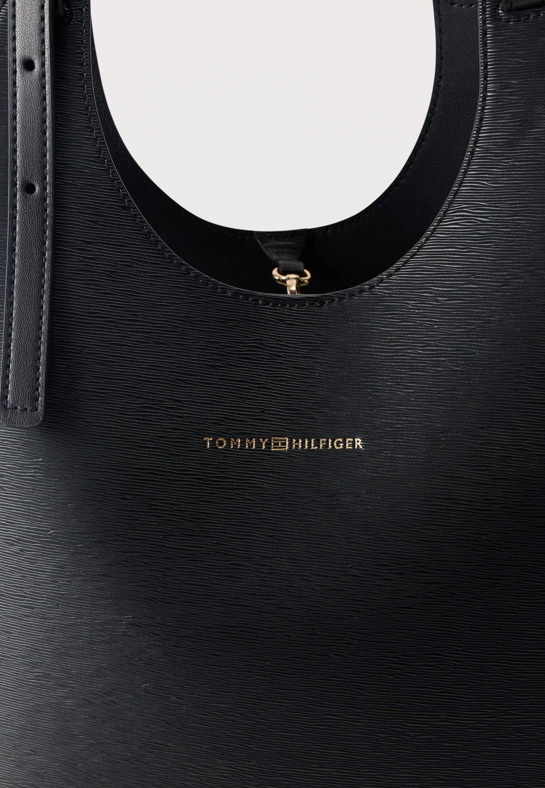 Tommy Hilfiger METALLIC LOGO TOTE BAG - Tote bag - black
