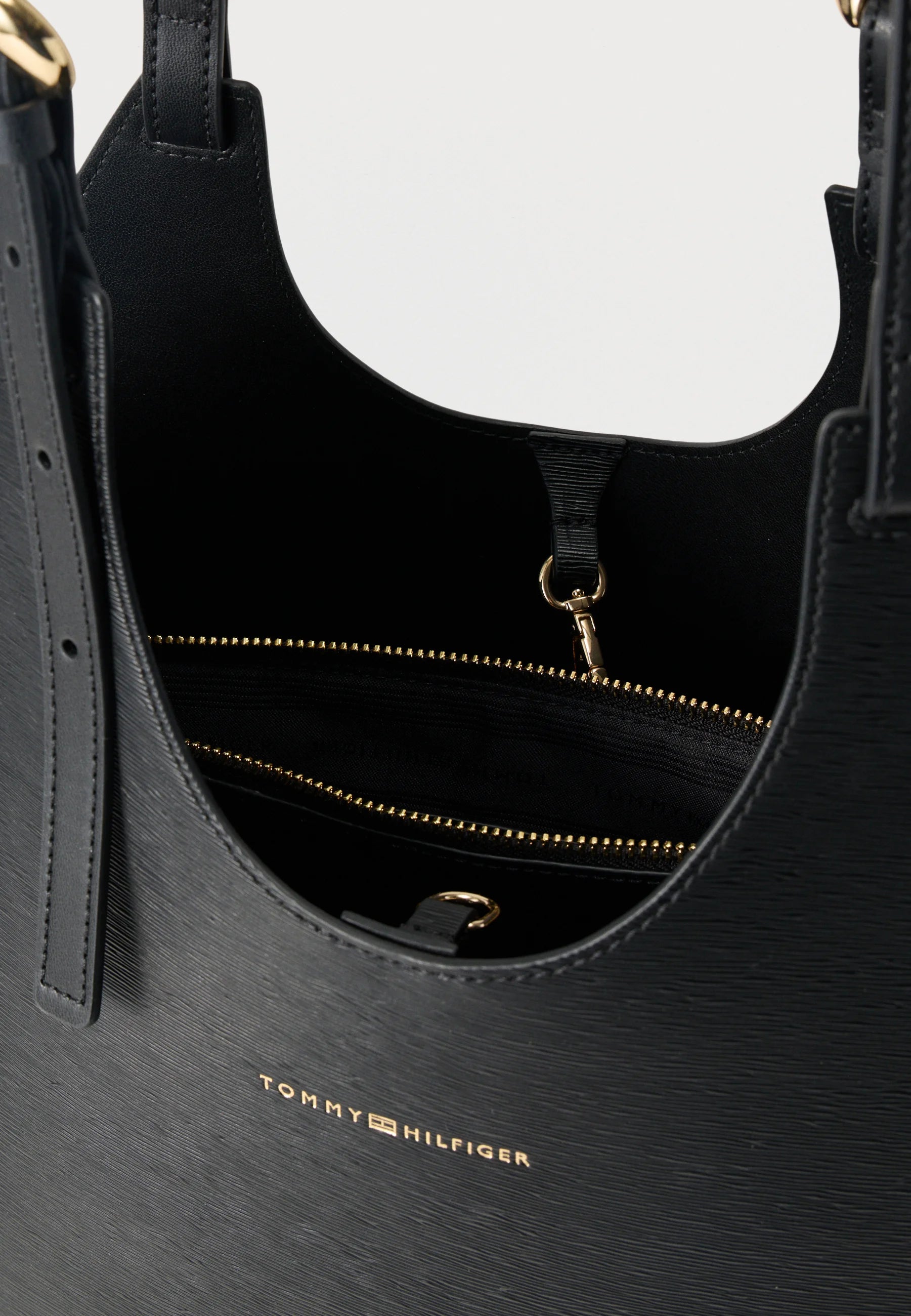 Tommy Hilfiger METALLIC LOGO TOTE BAG - Tote bag - black