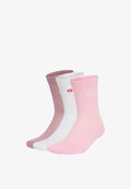 adidas Performance LINEAR CREW SOCKS CUSHIONED SOCKS UNISEX 3 PAIR PACK - Socks - magic mauve white clear pink