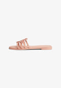 Tommy Hilfiger TH SCRIPT FLAT MULE LTH - Mules - porcelain pink