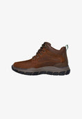 Skechers RESPECTED - Lace-up ankle boots - dark brown leather trim
