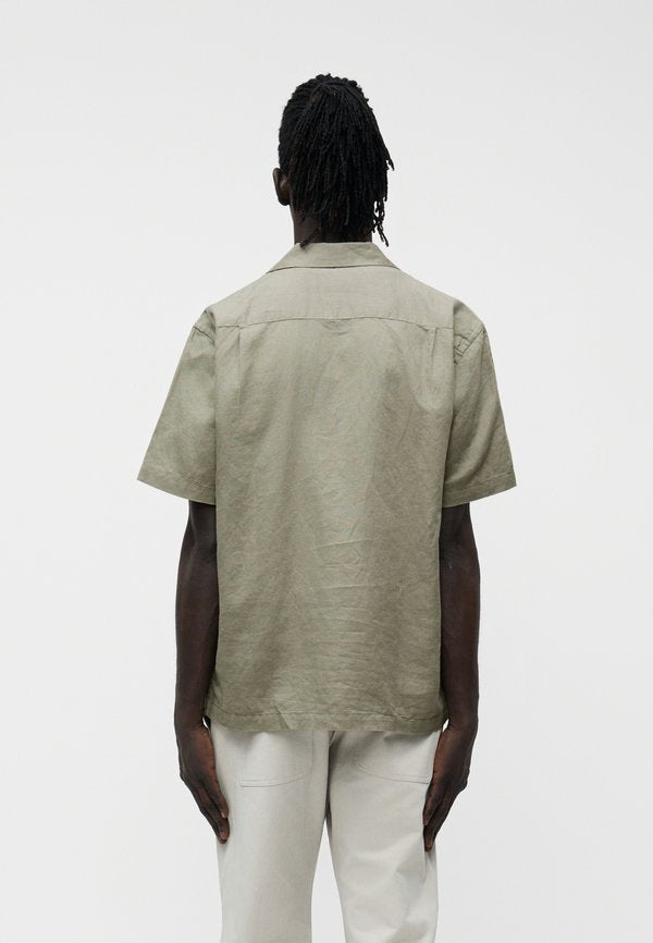 Selected Short sleeved linen blend