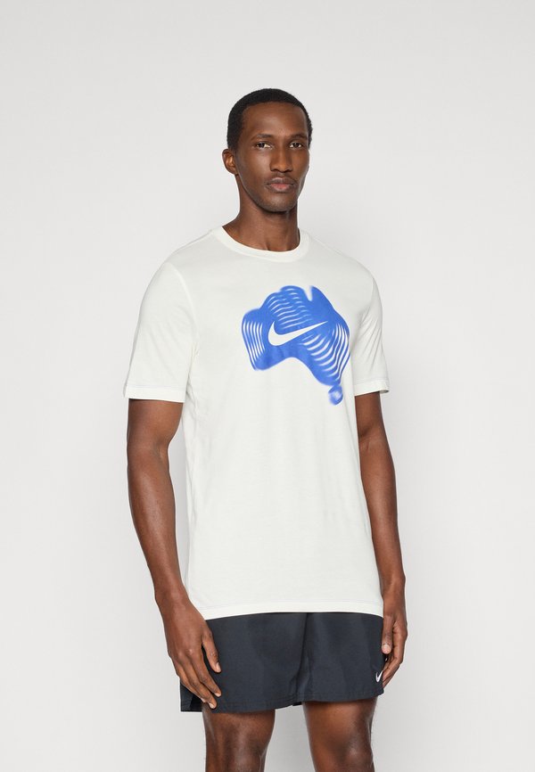 Nike Performance NIKECOURT TEE OPEN - Sports T-shirt - sail/sapphire