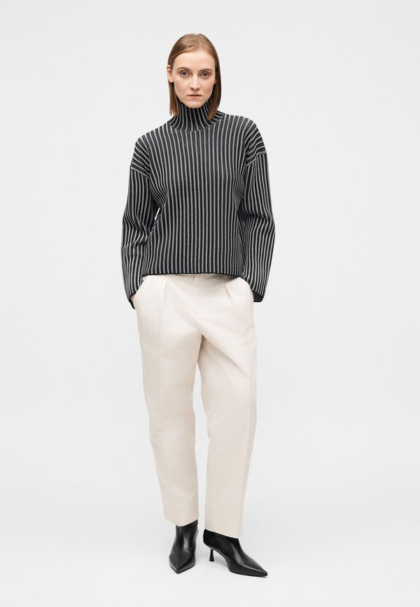 Proenza Schouler White Label ELYSIA SWEATER IN LADDER STRIPE