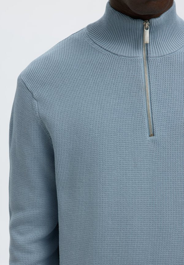 Selected SLHDANE LS KNIT STRUCTURE HALF ZIP NOOS