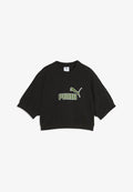 Puma ESSENTIALS ELEVATED NO. 1 LOGO RELAXED SWEATSHIRT - Print T-shirt - black