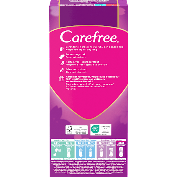 Slipeinlage Plus Long ohne Duft Carefree
