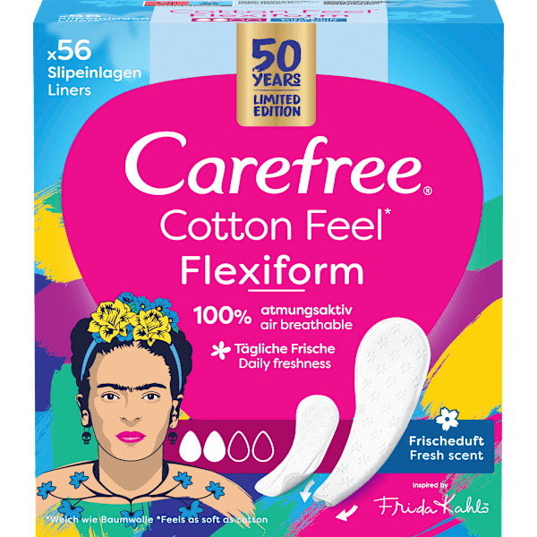 Slipeinlagen Cotton Feel Flexiform mit Frischeduft Carefree