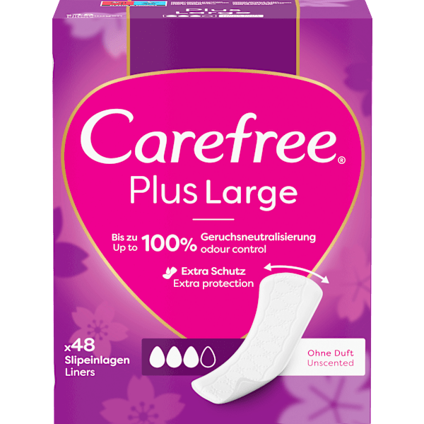 Slipeinlagen Plus Large ohne Duft Carefree