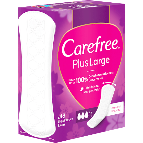 Slipeinlagen Plus Large ohne Duft Carefree