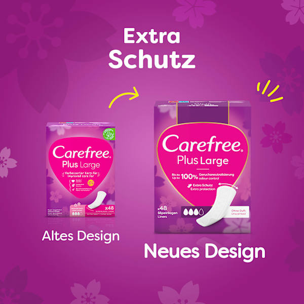 Slipeinlagen Plus Large ohne Duft Carefree