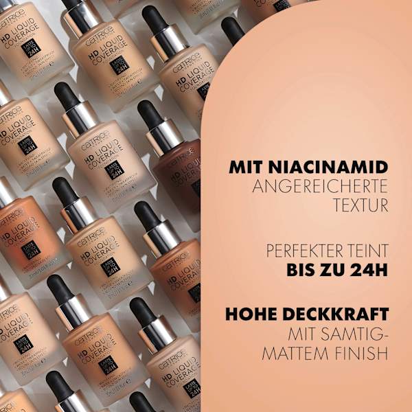 Foundation Liquid HD Coverage Waterproof 035 Natural Beige CATRICE