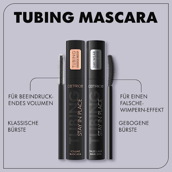 Mascara Tubing Stay In Place False Lash 010 No Panda Black CATRICE
