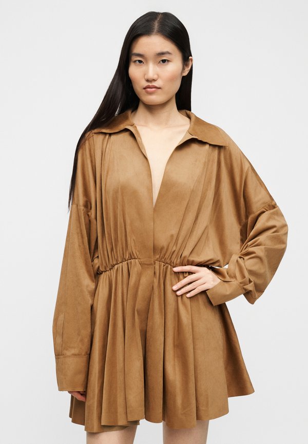Norma Kamali SUPER OVERSIZED FLARED MINI DRESS