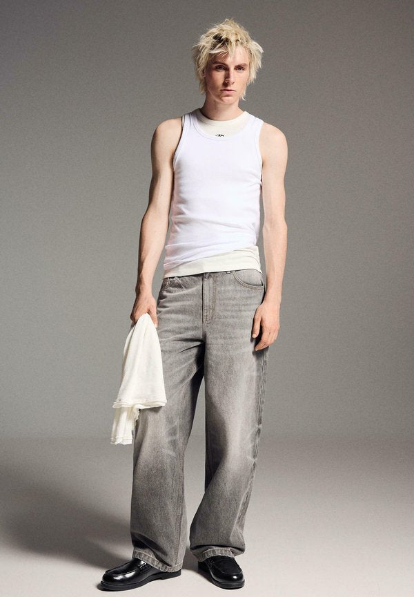 Bershka SUPER - Baggy Jeans - grey