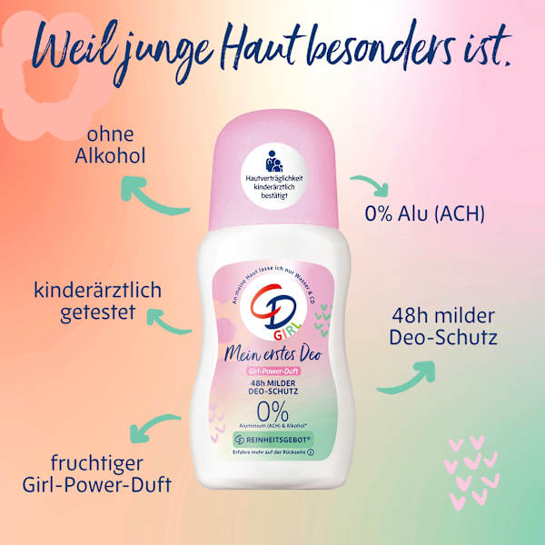 Deo Roll-on Girl-Power-Duft, Mein erstes Deo CD