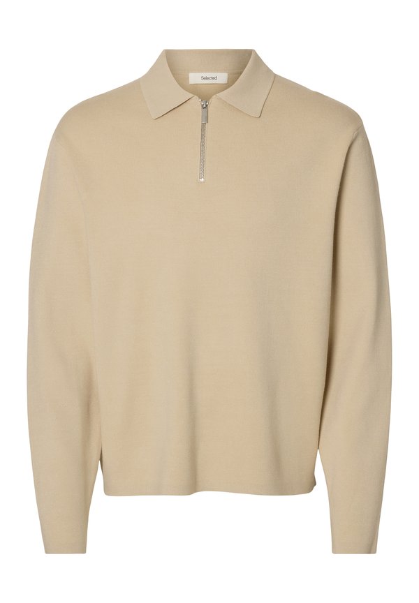Selected SLHTELLER FN RELAXED HALF ZIP POLO NOOS