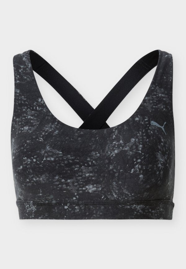 Puma BRA MID - Medium support sports bra - black